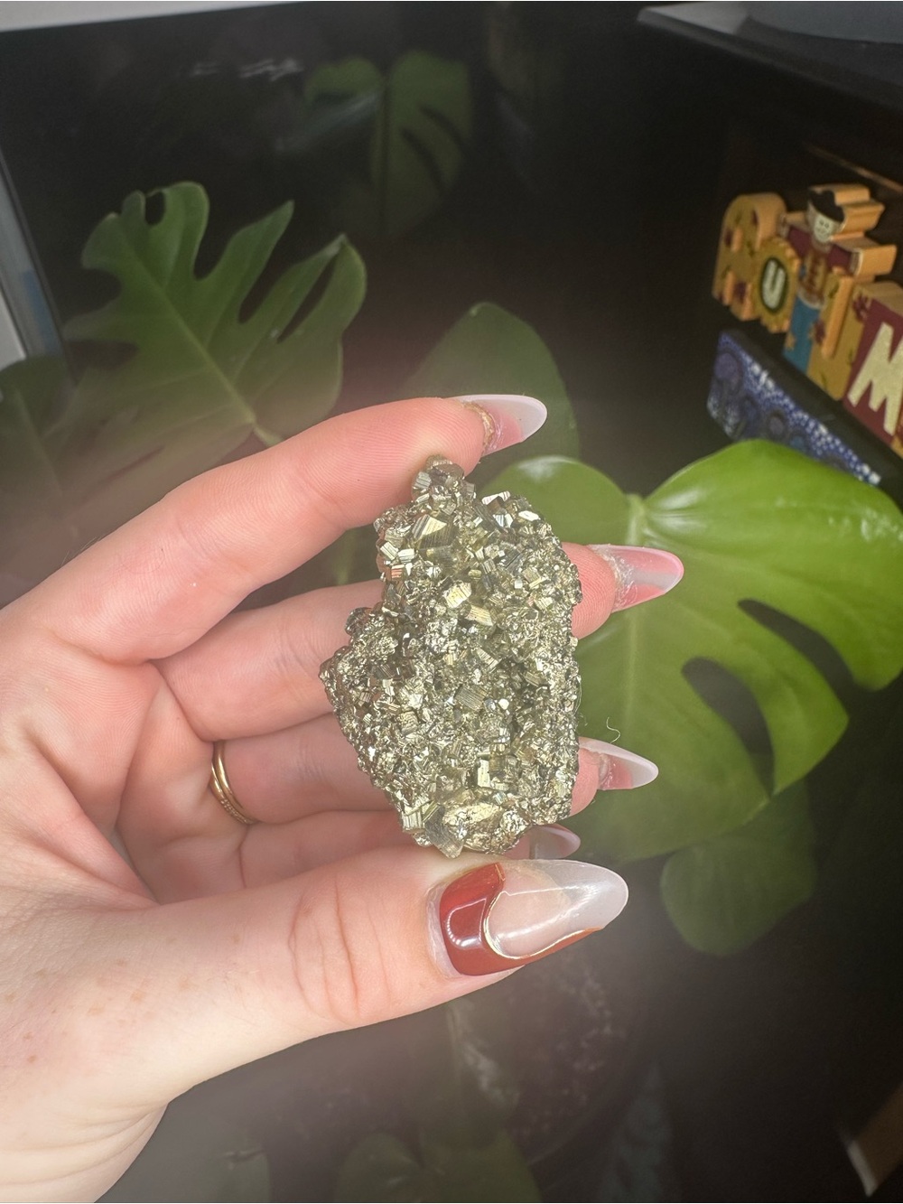 Gold-Tone Pyrite Statement Cluster